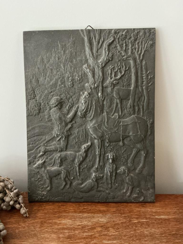Antiek wandreliëf van de legende van de heilige Eustachius, Antiek en Kunst, Ophalen of Verzenden