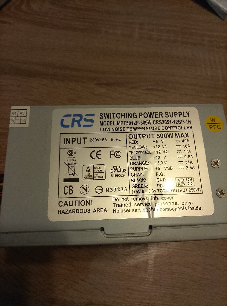 CRS Switching Power Supply, Computers en Software, Interne voedingen, Zo goed als nieuw, Ophalen of Verzenden
