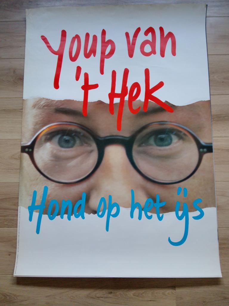 Youp van 't Hek - Hond op het ijs (Poster), Ophalen of Verzenden, A1 t/m A3, Reclame, Rechthoekig Staand