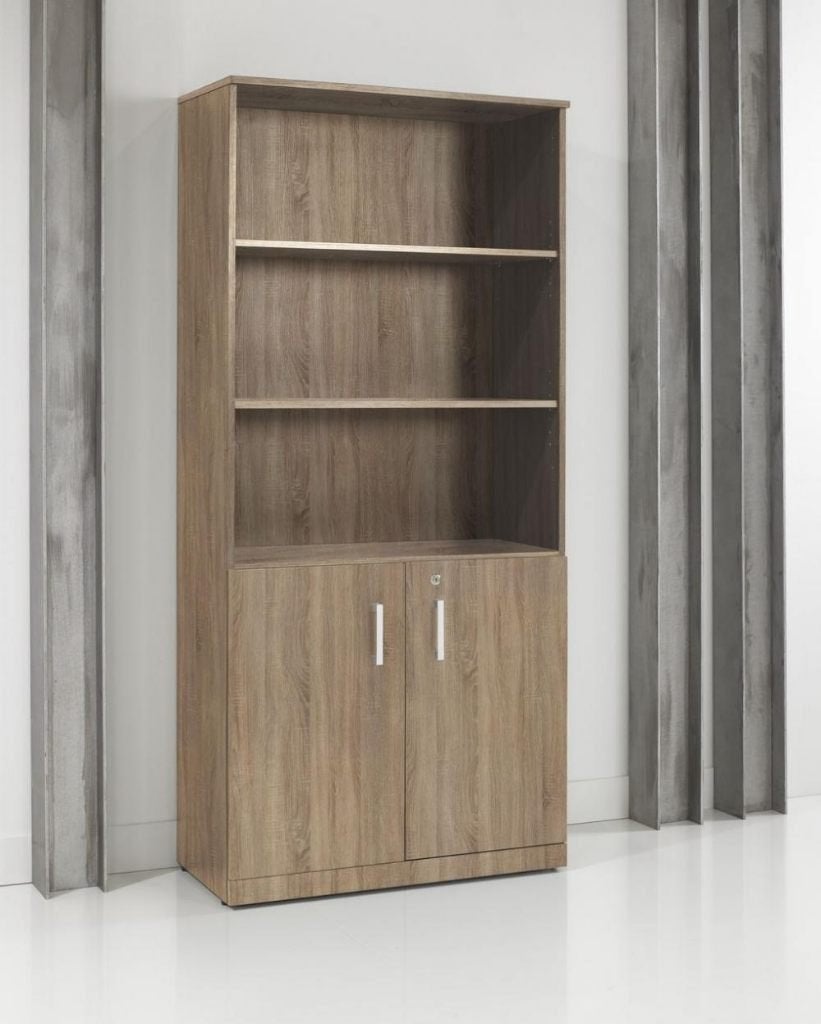Half open houten kast Manager Robson Eiken 200x90x42, Ophalen, 50 tot 100 cm, Zo goed als nieuw, 150 tot 200 cm