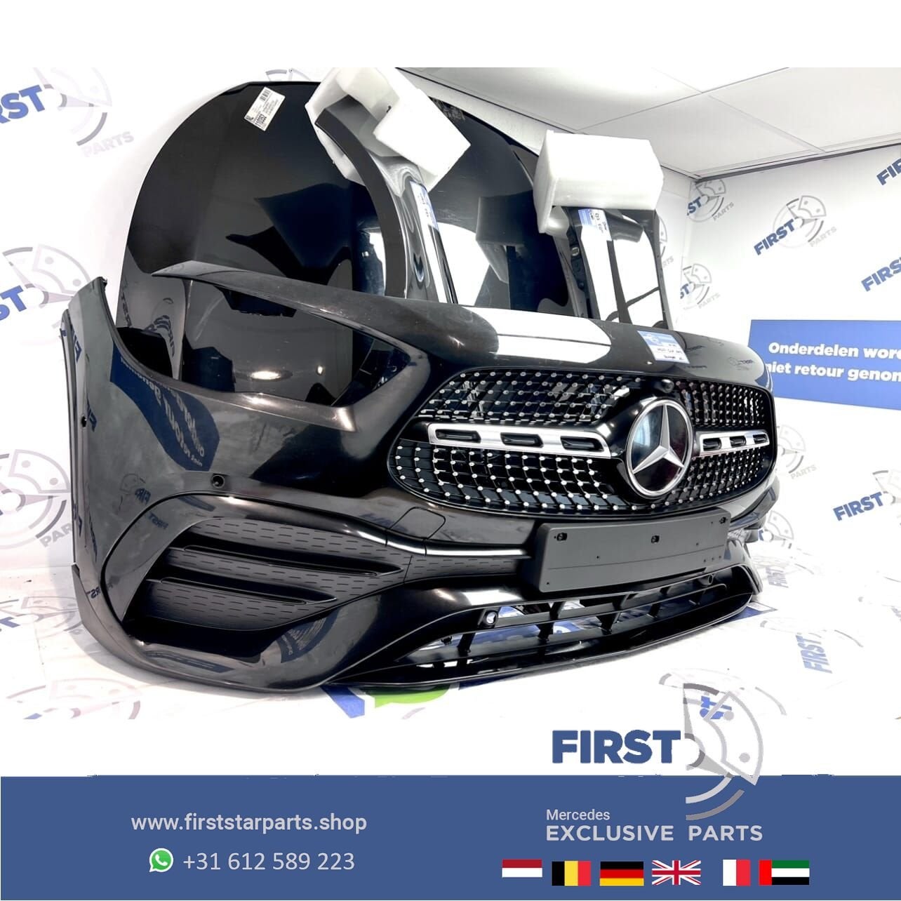 2023 H247 GLA AMG LINE VOORKOP ZWART 2019-2024 origineel Mer, Gebruikt, -, Voor, Ophalen of Verzenden