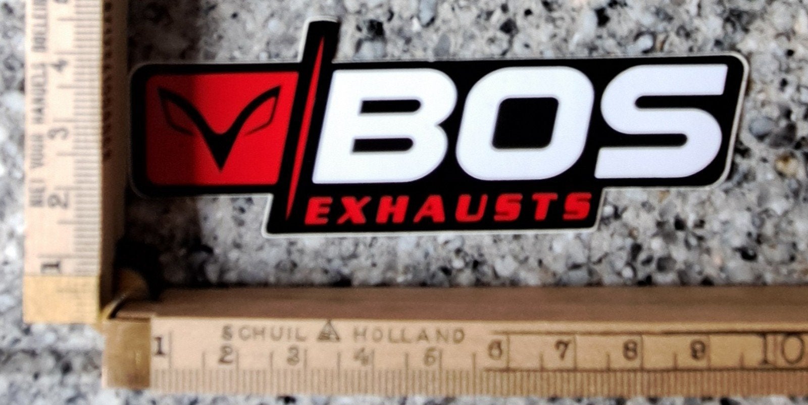 sticker BOS Exhaust uitlaten motor motorrace wegmotor