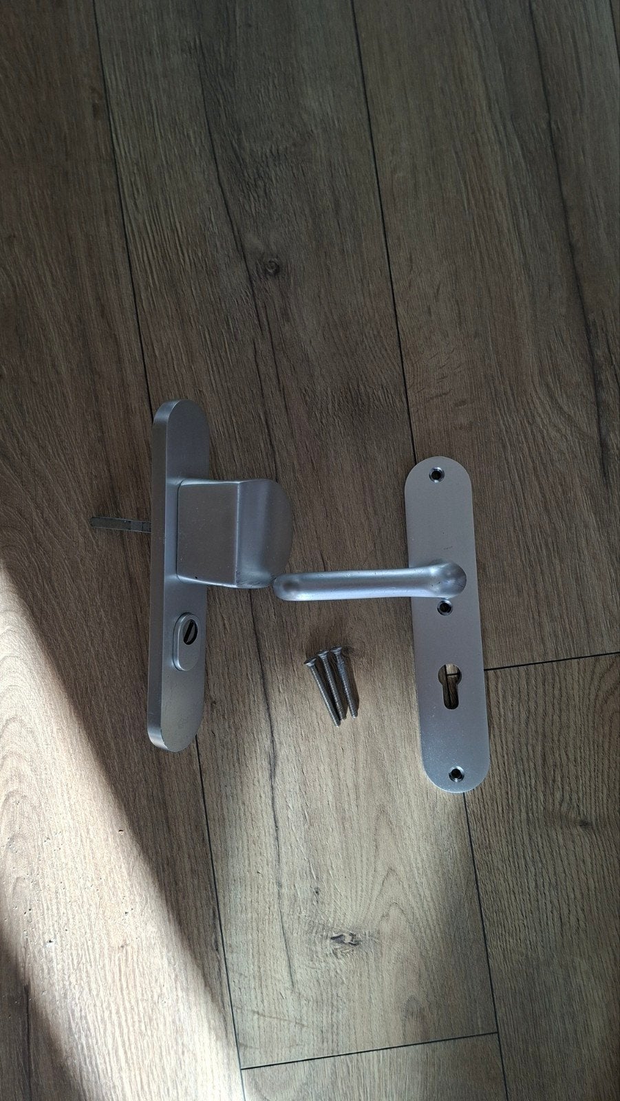 Intersteel Deurklink met Veiligheidsbeslag - Gebruikt, Ophalen of Verzenden, Gebruikt, Rvs, Klink of Kruk