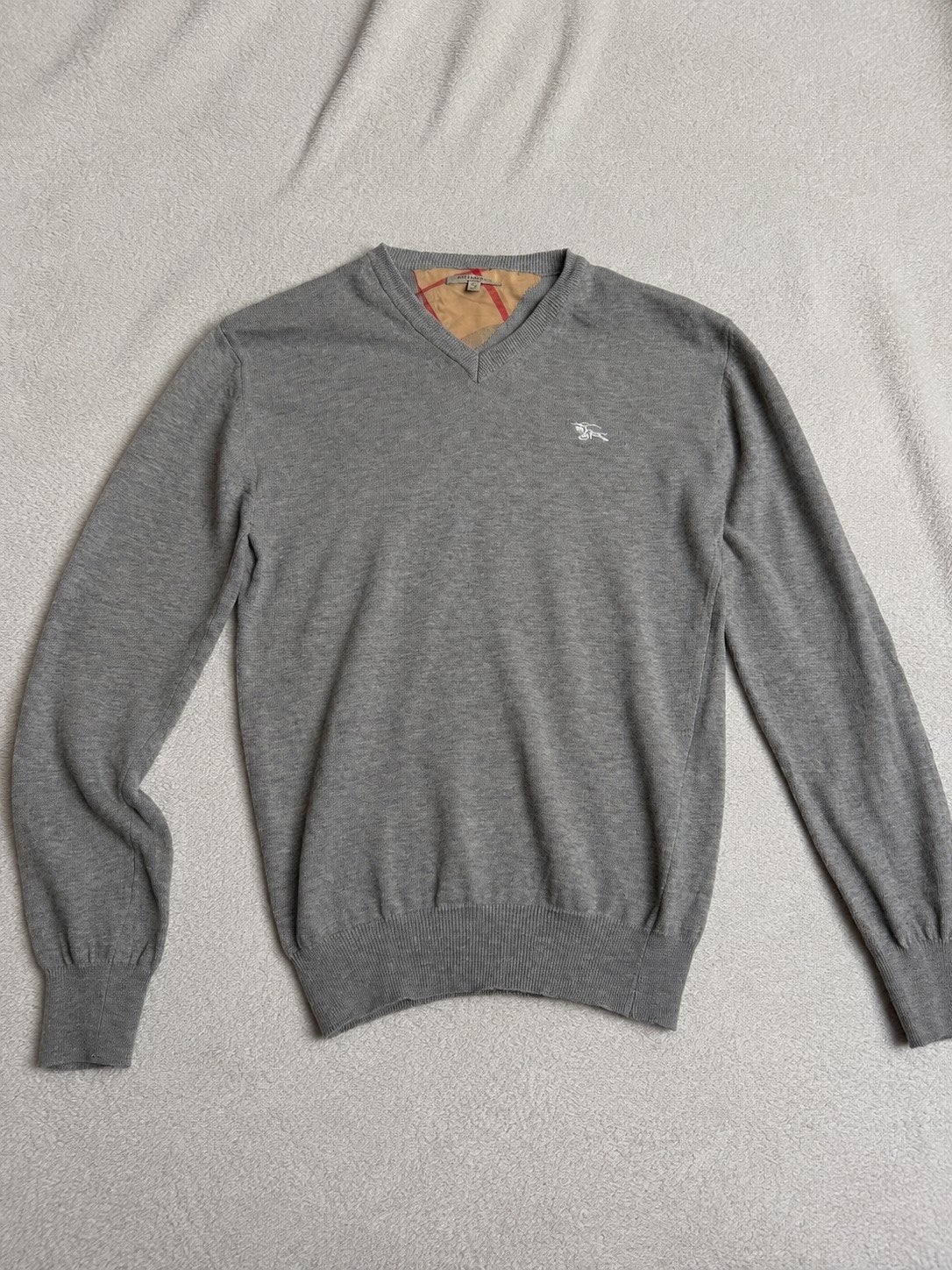 Burberry V-hals trui voor heren - Grijs - diverse maten, Ophalen of Verzenden, Nieuw, Grijs, Burberry