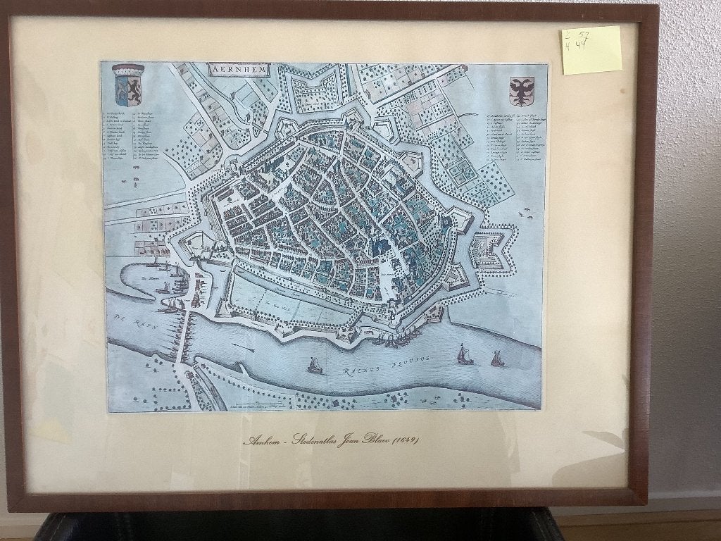 Historische  stadsplattegrond van Arnhem, Boeken, Gelezen, Voor 1800, Overige typen, Ophalen of Verzenden