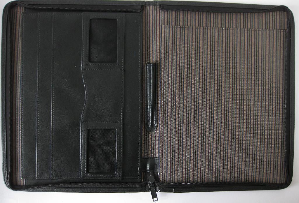 Portfoliomap zwart met streepvoering en rits 34 x 25,5 cm, Ophalen of Verzenden, Nieuw