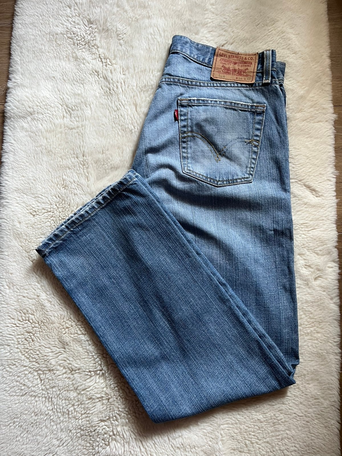Levi's broek 514 slim straight 34/30, Ophalen of Verzenden, Zo goed als nieuw, Blauw, W33 - W34 (confectie 48/50)