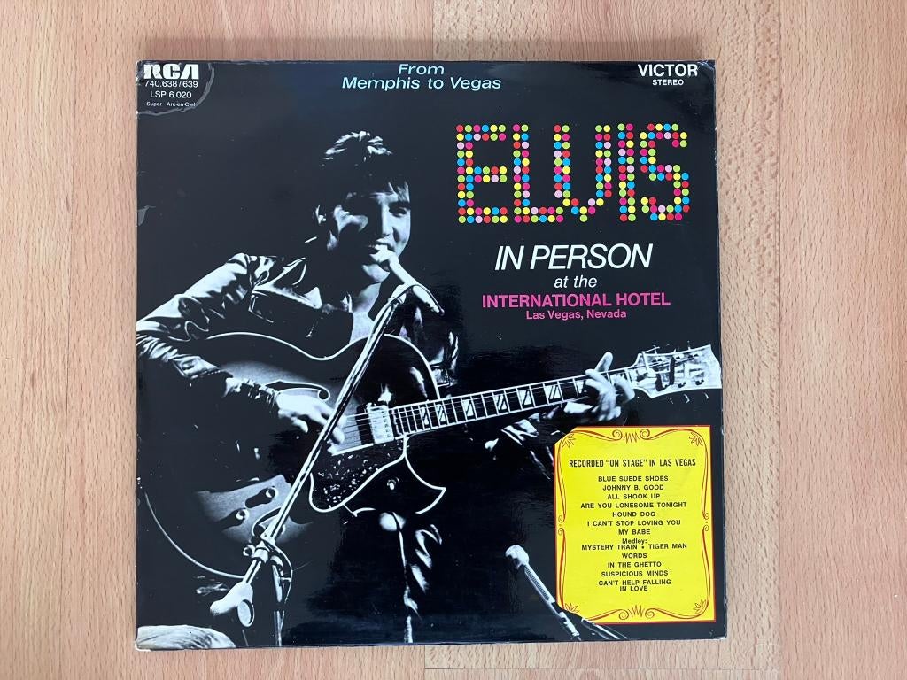 Elvis in Person / From Memphis to Vegas (Frans), Gebruikt, Originele persing, Ophalen of Verzenden, Rock-'n-Roll