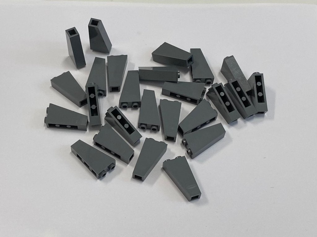Partij 25x omgekeerde 2x1x3 Lego dakpannen, diverse kleuren, Overige thema's, Lego, Nieuw, Ophalen of Verzenden