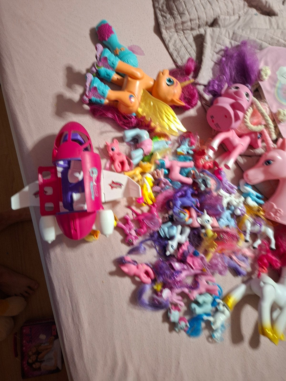 Grote partij My Little Pony speelgoed met vliegtuig, Ophalen of Verzenden, Zo goed als nieuw, Meisje