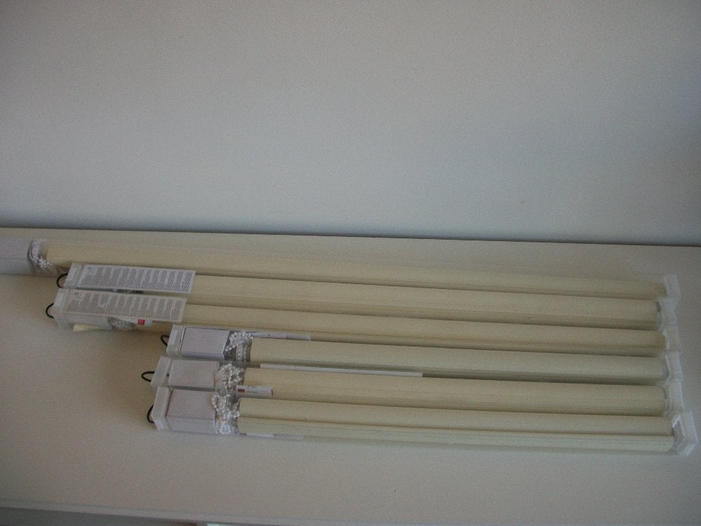 2x Rolgordijn Verduisterend Room - 60 cm - Nieuw - per stuk, Nieuw, Crème, 150 tot 200 cm, 50 tot 100 cm