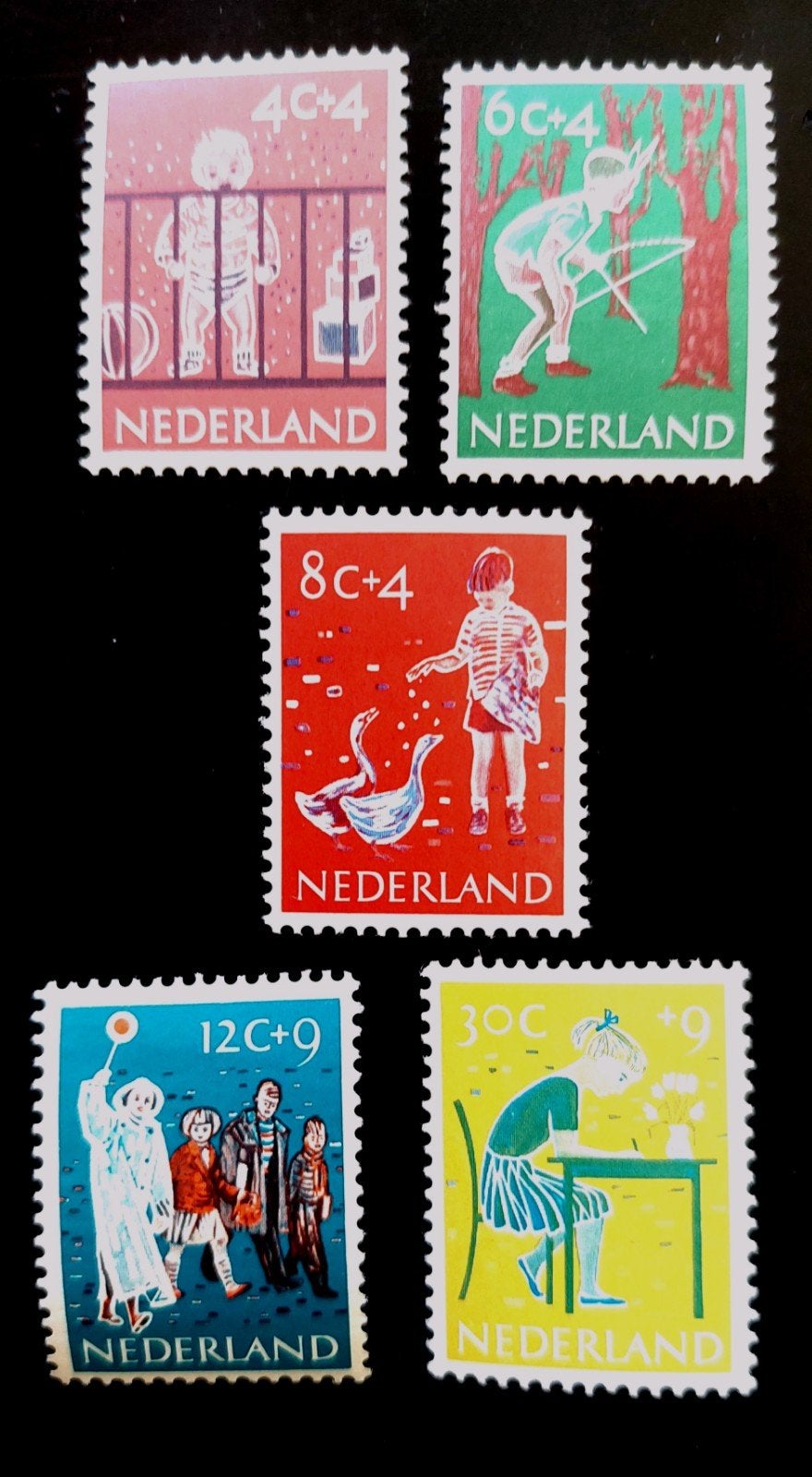 Postzegels Nederland 1959 Nvph 731-735 ongebruikt., Ophalen of Verzenden, Na 1940, Postfris