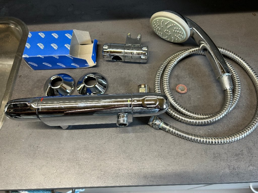 douchemengkraan, Doe-het-zelf en Verbouw, Sanitair, Ophalen, Nieuw, Chroom, Douche