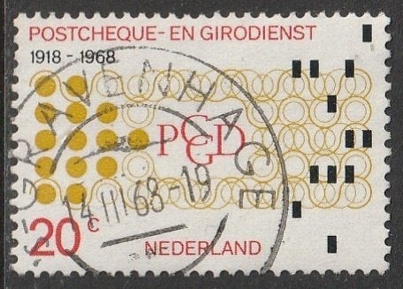 Nederland 1968 900 Postgiro, Gest Den Haag, Ophalen of Verzenden, Na 1940, Gestempeld
