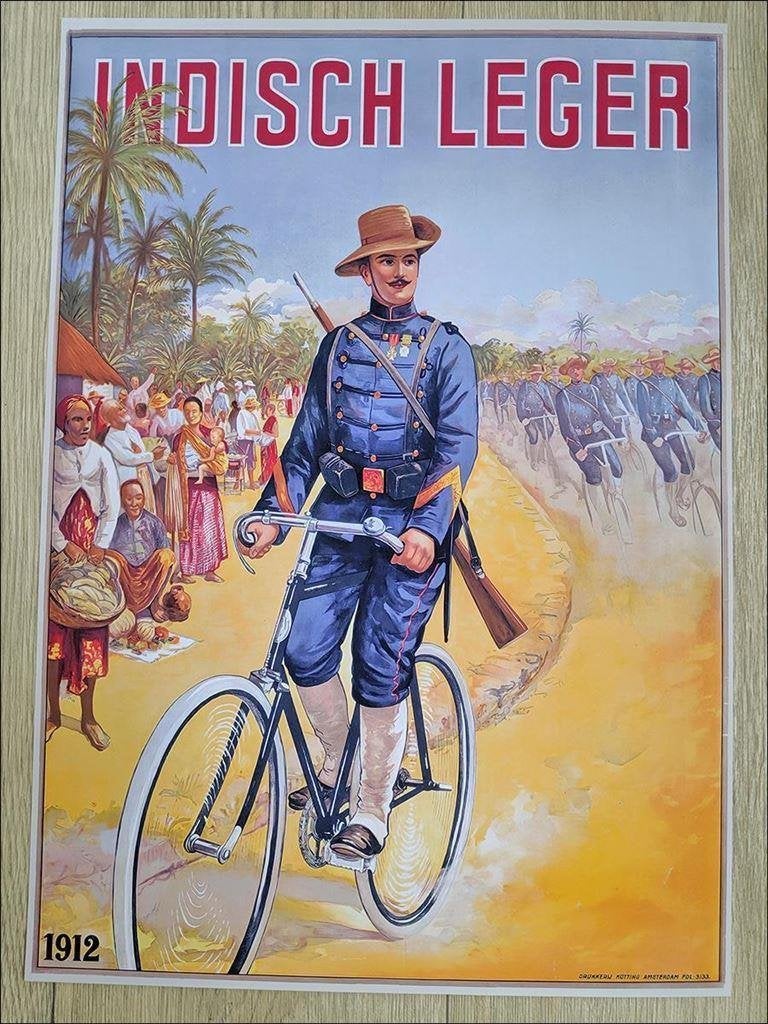 1912 KNIL Nederlands Indie Propaganda Affiche POSTER, Verzenden, Landmacht, Nederland, Foto of Poster