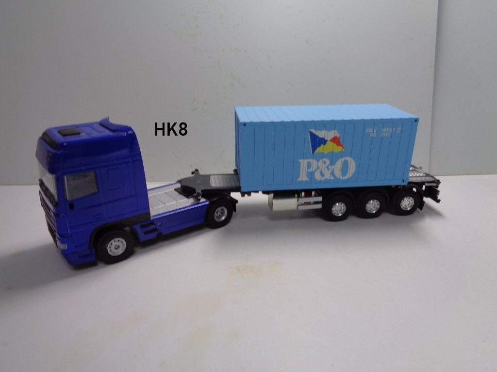 lion daf xf met container chassis, Verzenden, Zo goed als nieuw, Bus of Vrachtwagen, Lion Toys