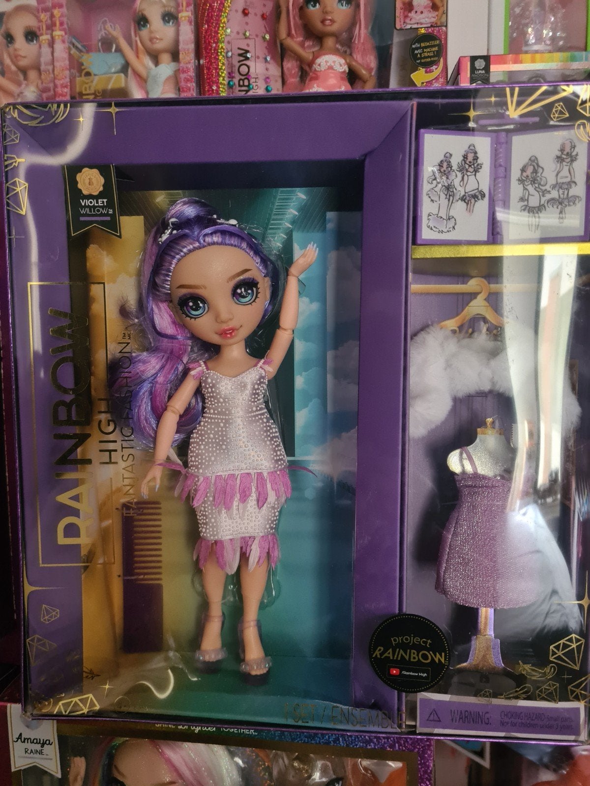Rainbow High Fantastic Fashion Violet Willow pop, Ophalen of Verzenden, Nieuw, Overige typen
