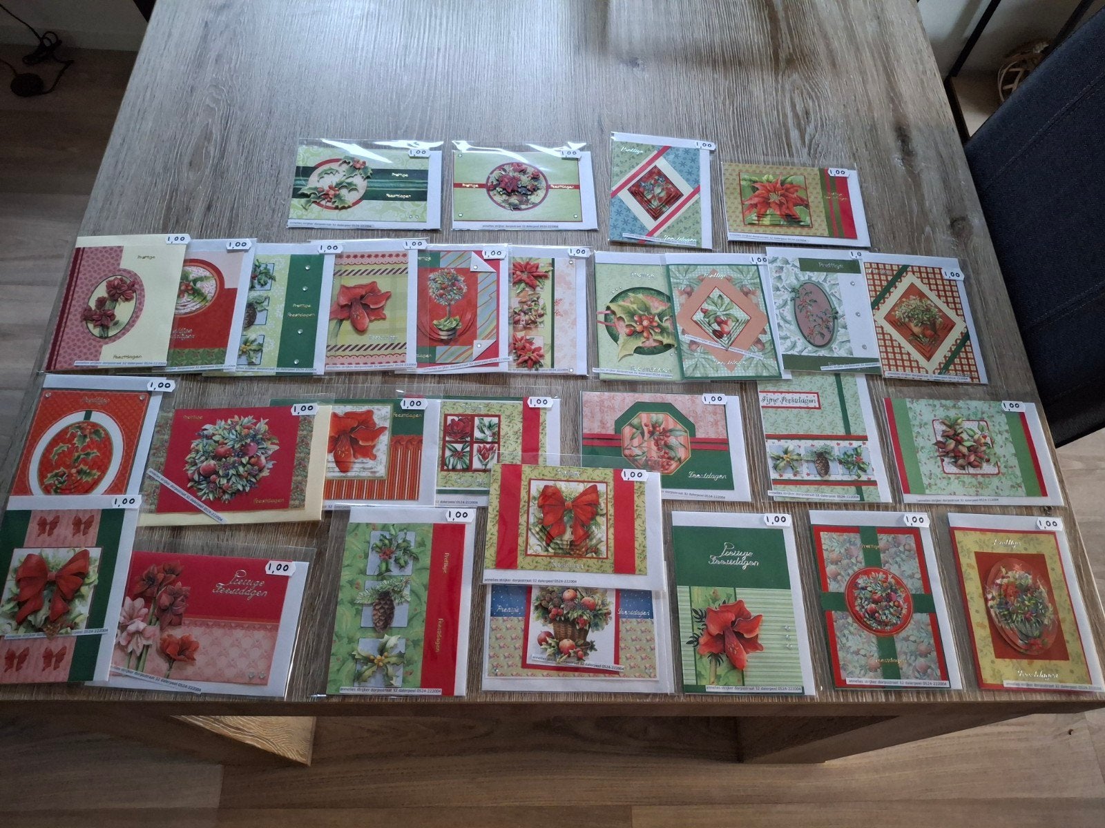 zelfgemaakte kerst kaarten, Hobby en Vrije tijd, Ophalen of Verzenden, Nieuw, Kerst