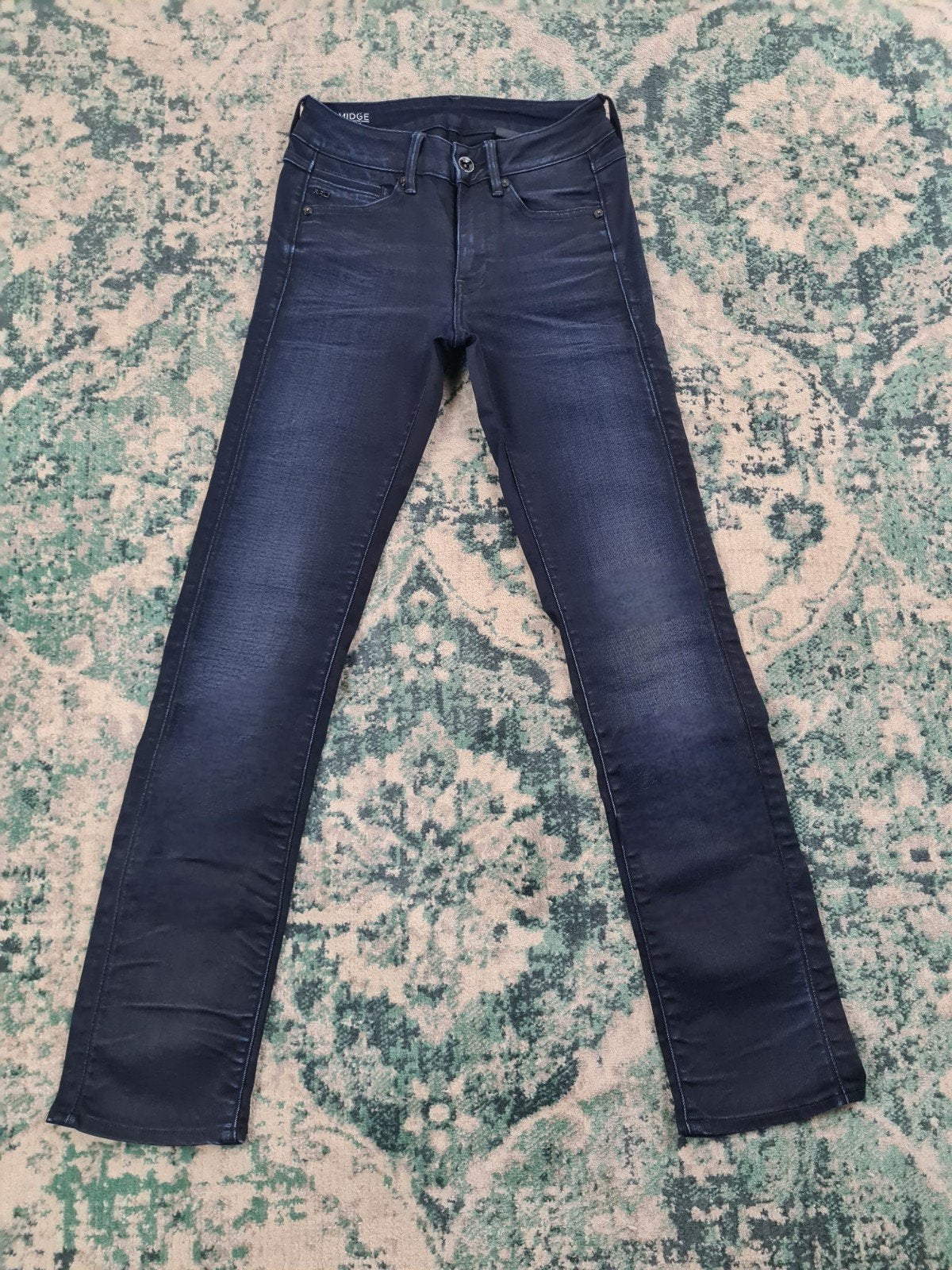 G-star raw midge mid straight W25 L30 Dames Tulsi2530 Blauw, Blauw, Ophalen of Verzenden, W30 - W32 (confectie 38/40), G-STAR RAW