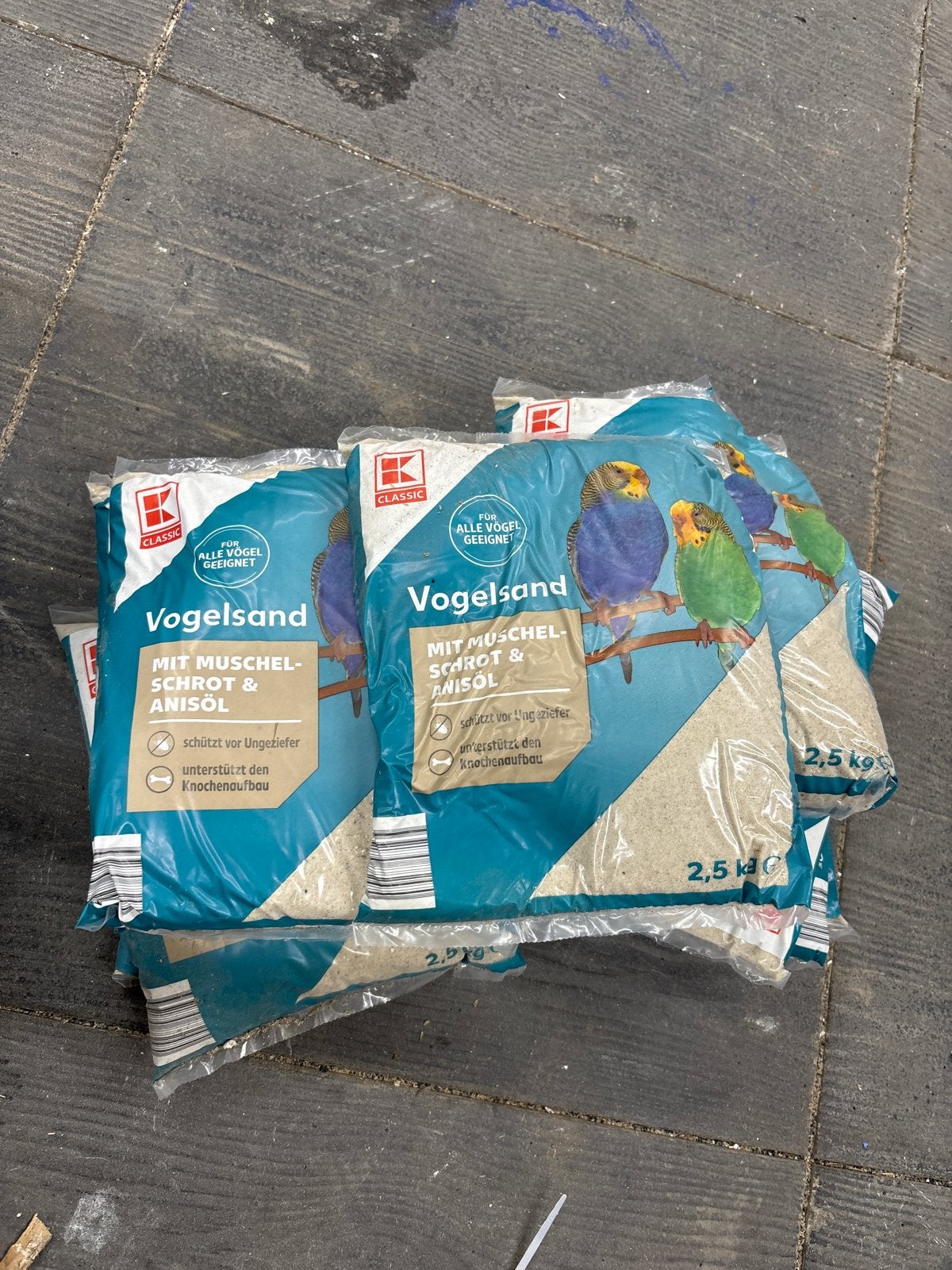 10x2,5 kilo schelpenzand vogelzand, Dieren en Toebehoren, Ophalen, Nieuw, Kooi-accessoires