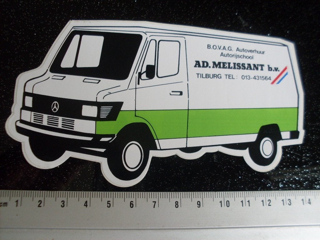 sticker Ad Melissant tilburg logo autorijschool bovag, Verzenden, Zo goed als nieuw, Bedrijf of Vereniging