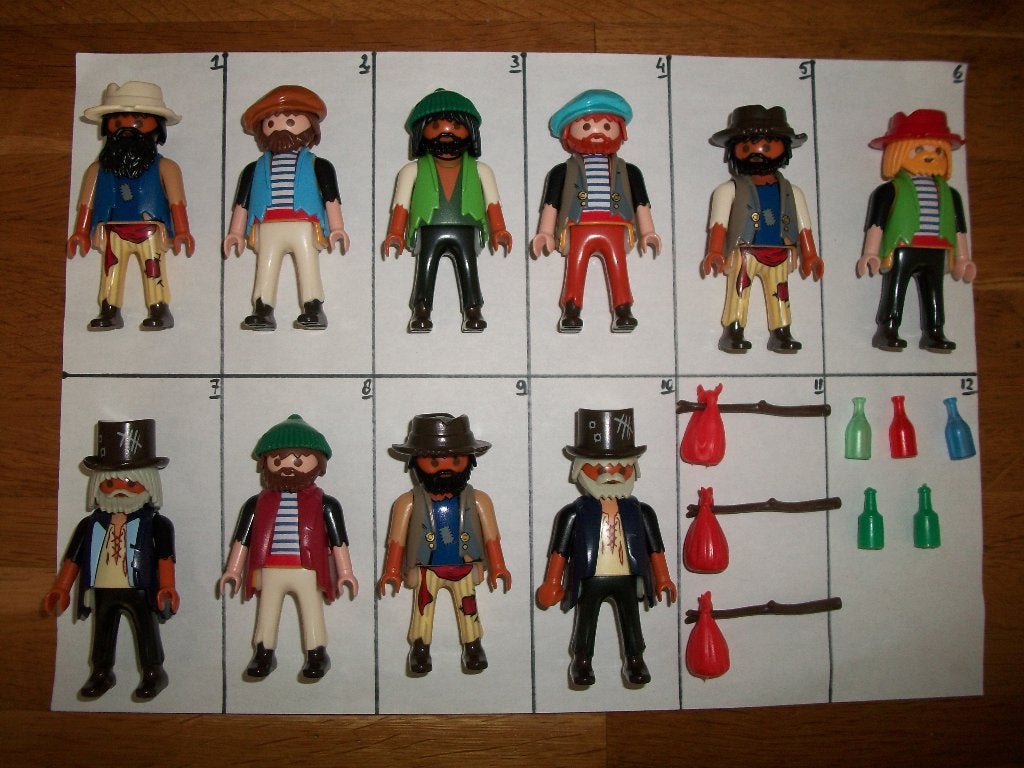 Zwervers / clochards / landlopers met attributen, Ophalen of Verzenden, Nieuw, Complete set, Figuren
