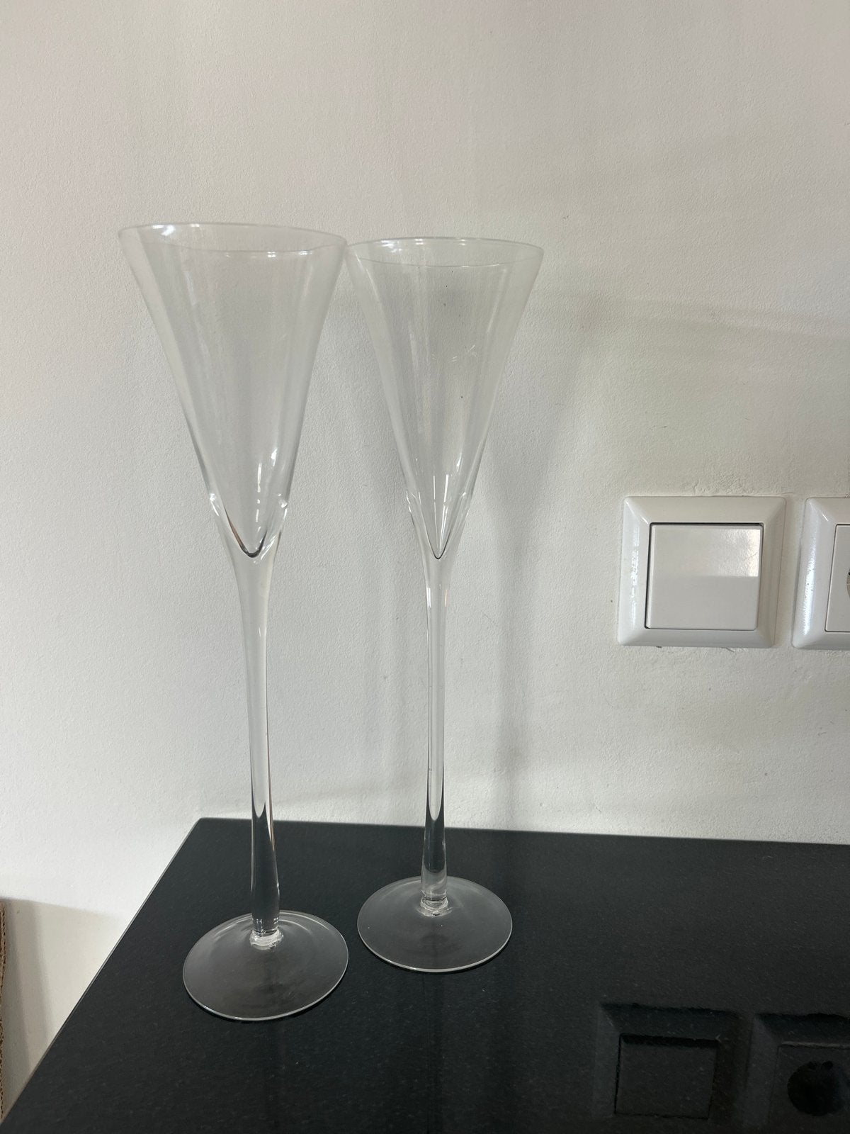 GRATIS - Twee champagne flutes, Ophalen, Glas of Glazen, Gebruikt, Glas