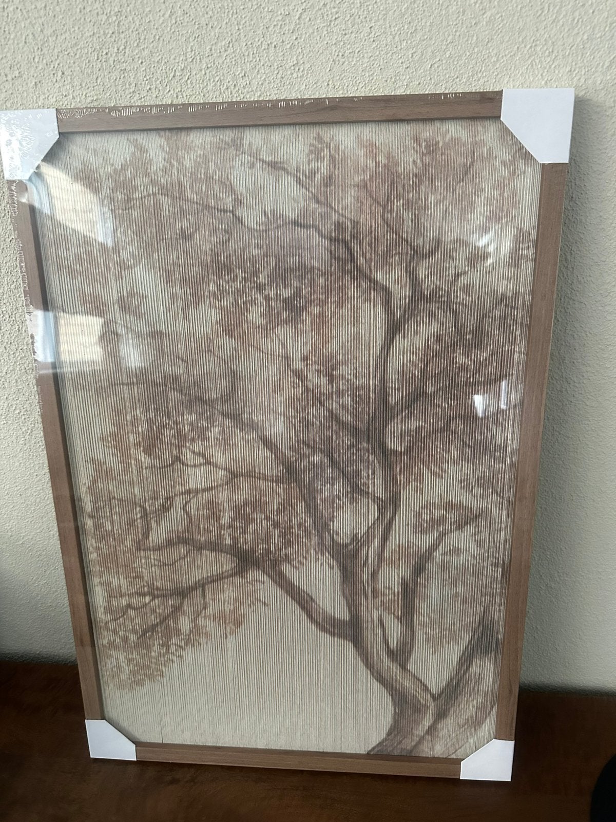Wanddecoratie schilderij boom touw, Ophalen