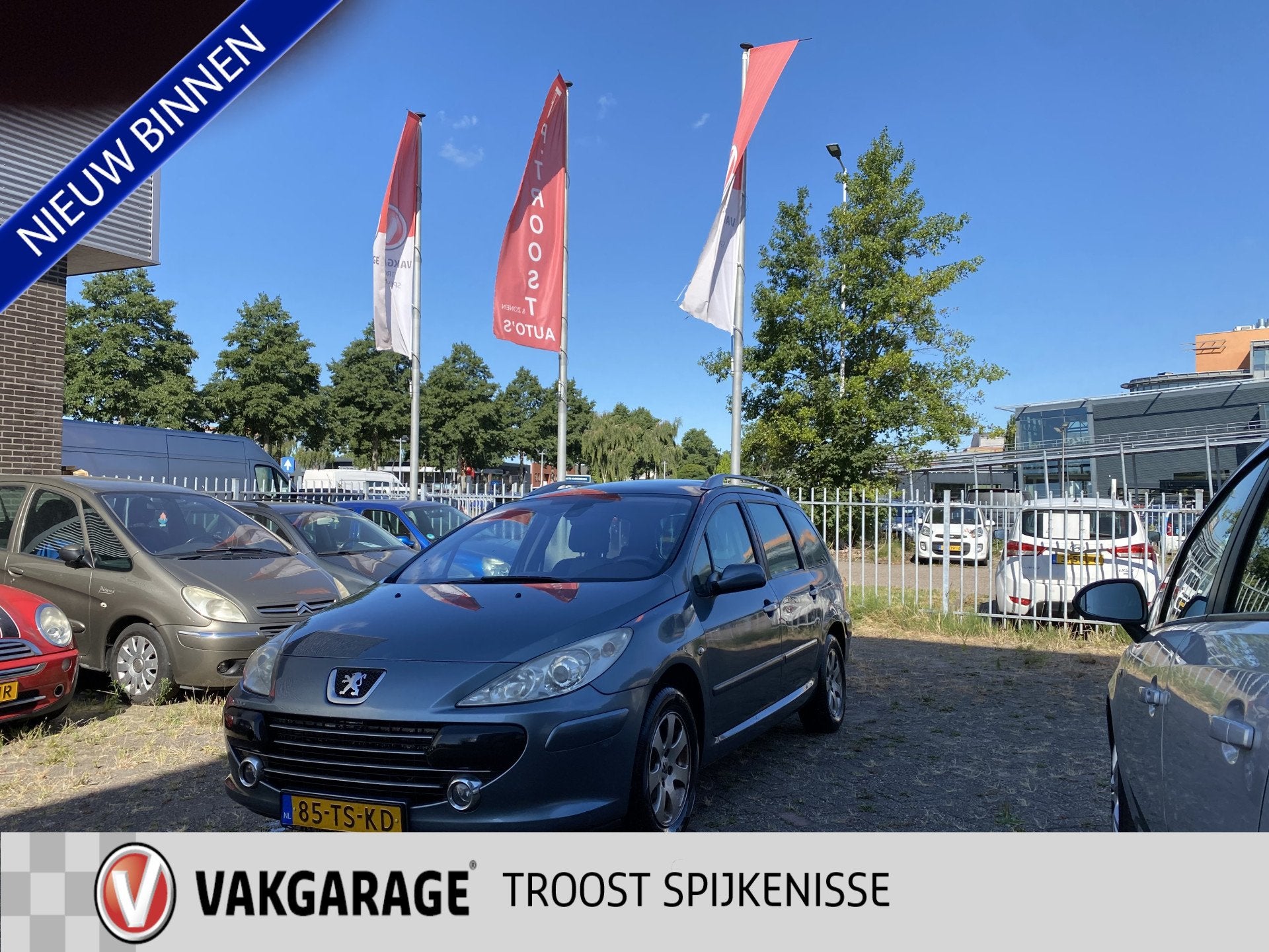 Peugeot 307 SW 1.6-16V Premium,100%Onderhouden,Climate&Cruis, Stof, Gebruikt, Zwart, 715 kg