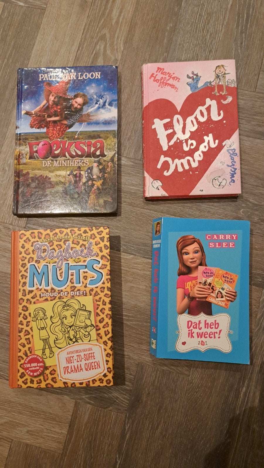 Kinderboek: Freekia, Floor is Smoor, Dagboek van een Muts,, Ophalen of Verzenden, Gelezen, Paul van Loon, Marjon Hoffman, Rachel Renée Russell, Carry Slee