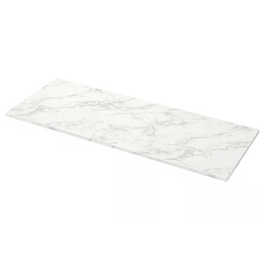 IKEA Marmerlook Werkblad - 246x63,5 cm, Doe-het-zelf en Verbouw, Platen en Panelen, Ophalen, Zo goed als nieuw