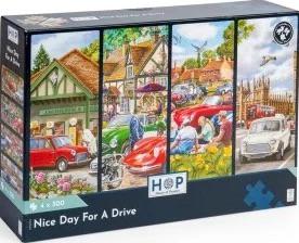 House of Puzzles - Nice Day for a Drive - 4 x500 stukjes, Ophalen of Verzenden, 500 t/m 1500 stukjes, Nieuw, Legpuzzel