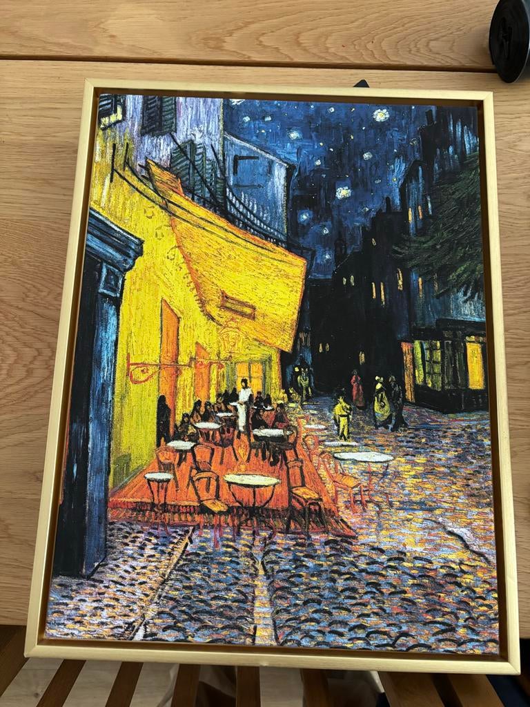 Van Gogh 'Caféterras bij nacht' Canvas Schilderij, Ophalen of Verzenden