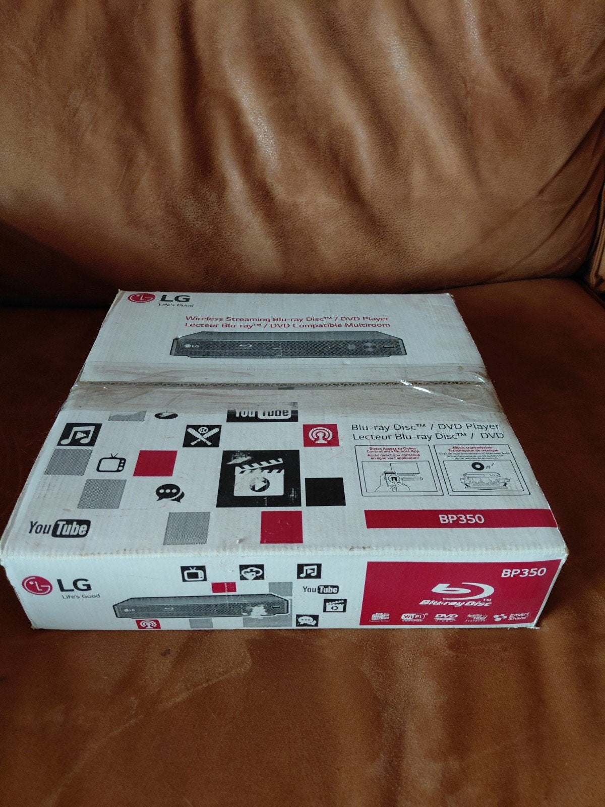 LG BP350 Blu-ray DVD Speler (YouTube, WiFi) + Doos & kabels, Ophalen of Verzenden, Gebruikt, LG, Wi-Fi