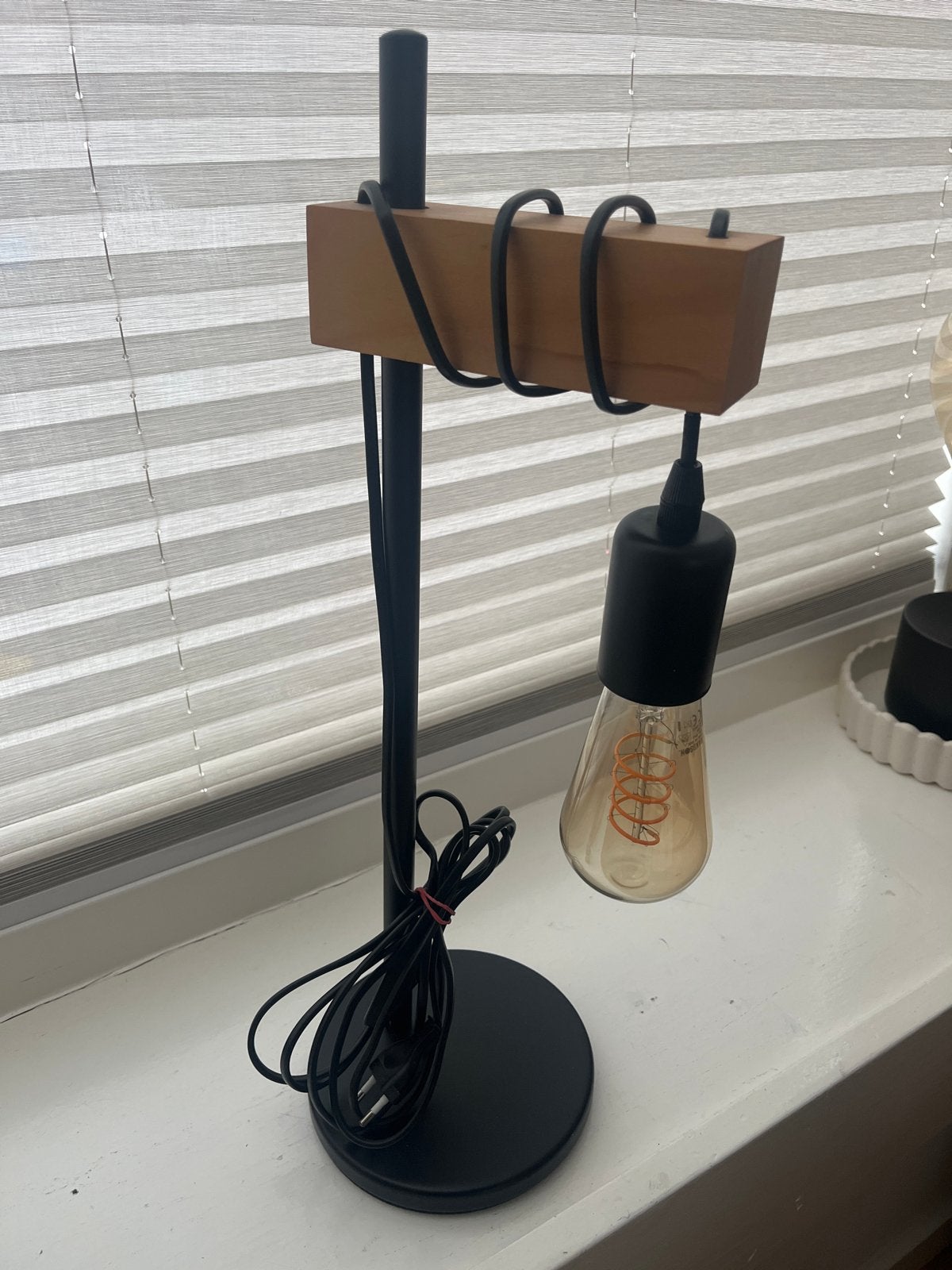 Industriële Tafellamp/ lamp/ stalamp met mooie gloeilamp, Overige merken, Ophalen of Verzenden, Industrieel, 5 – 50