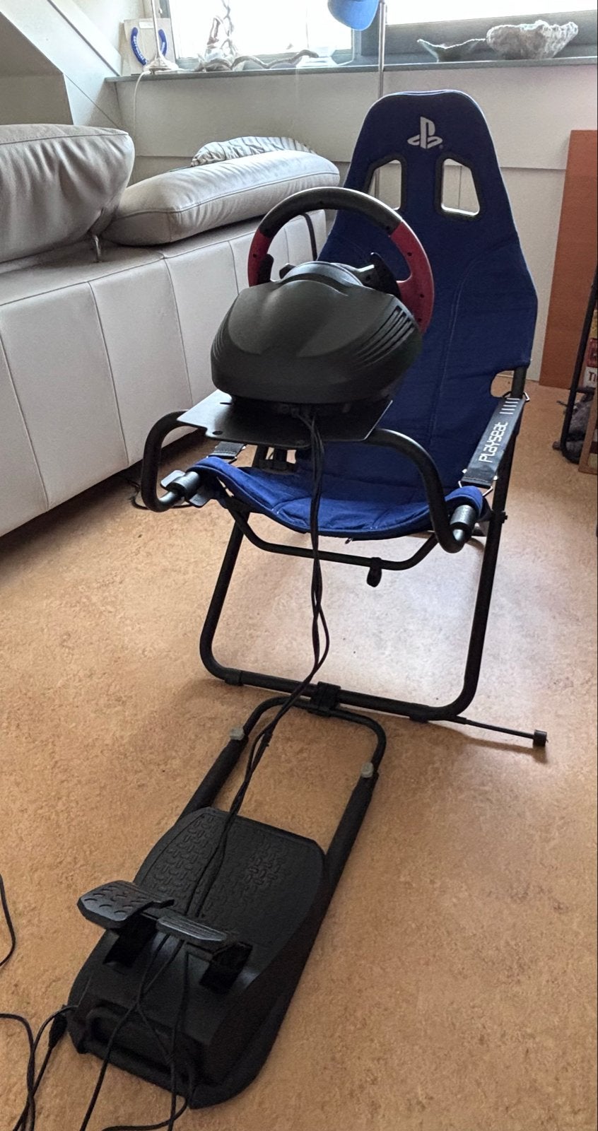 Thrustmaster T150 racestuur met Playseat stoel, Ophalen, Gebruikt, Stuur of Pedalen, PlayStation 3