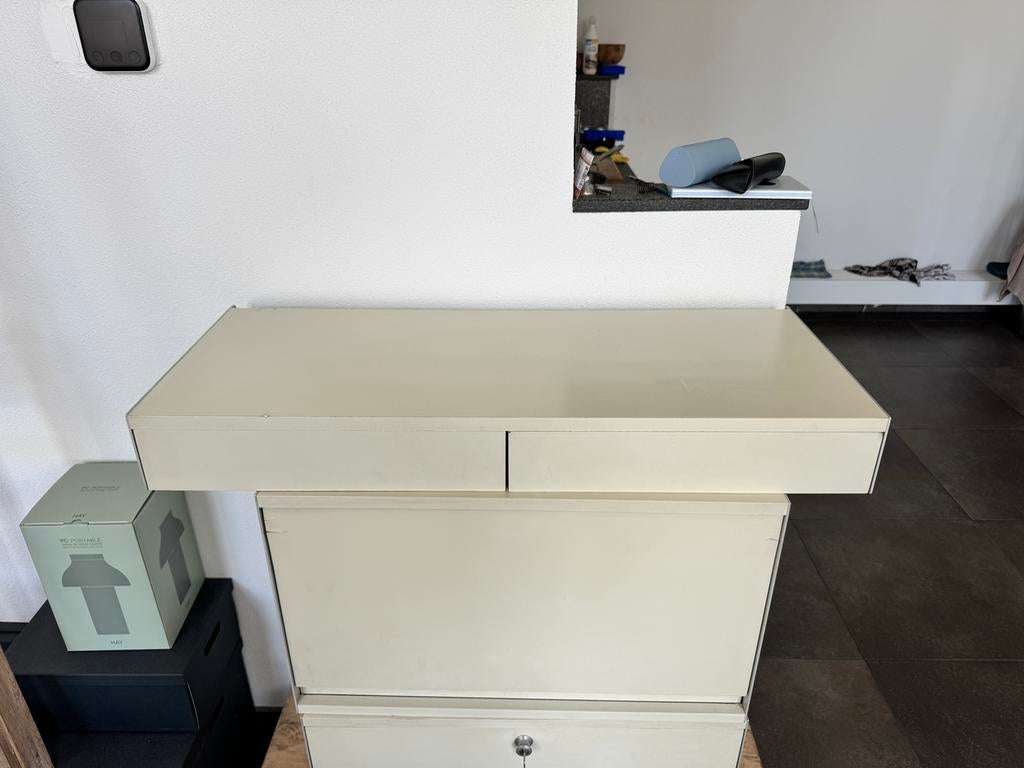 Vitsoe 606 - ladeplank en kastje, vintage, Huis en Inrichting, Kasten | Wandmeubels, Ophalen, Gebruikt, Minder dan 150 cm, Minder dan 100 cm