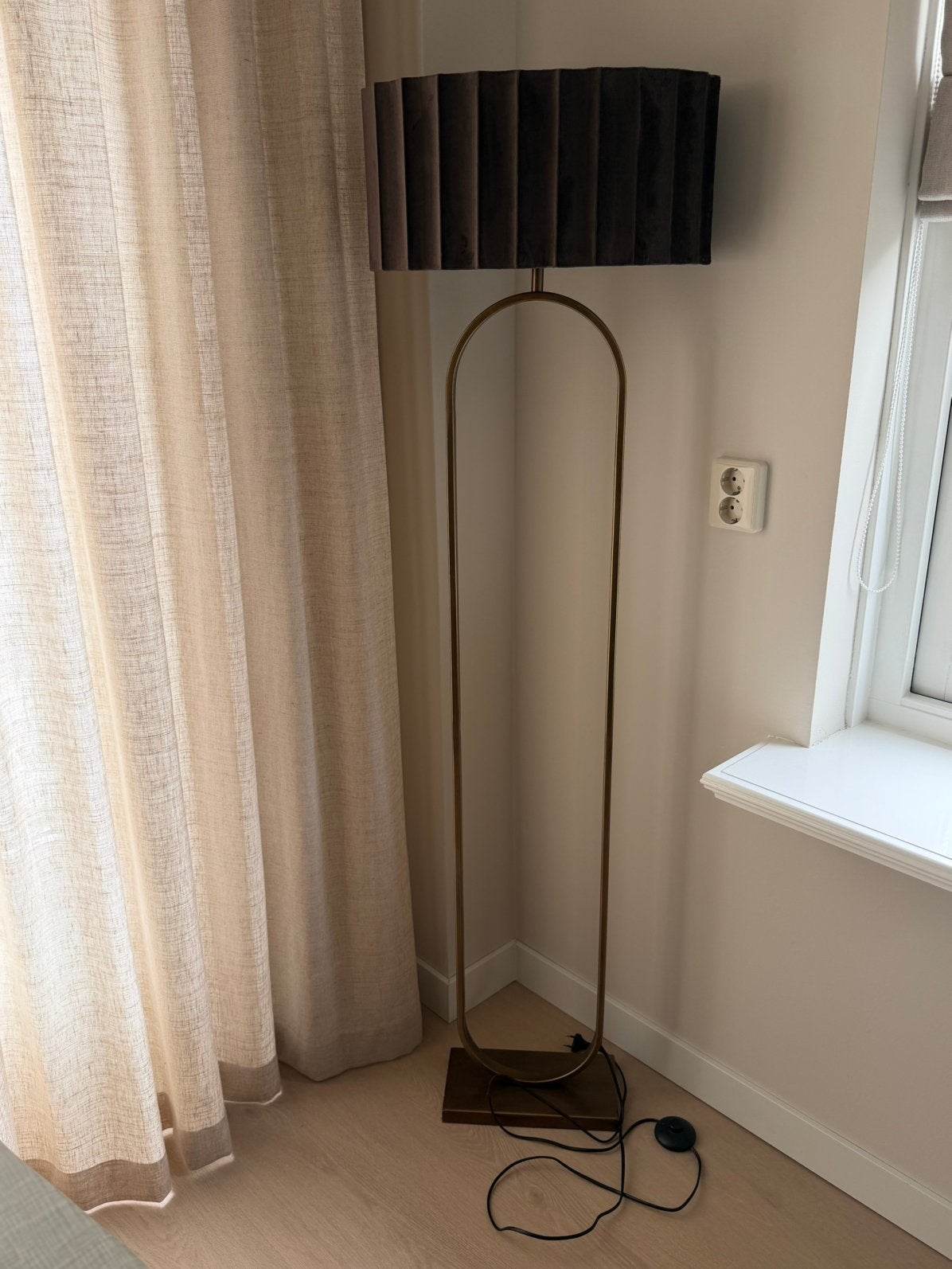 Light & Living Lampenvoet Jamiri Brons- E27 - 142 cm hoog, Ophalen, 100 tot 150 cm, E27 (groot), Zo goed als nieuw