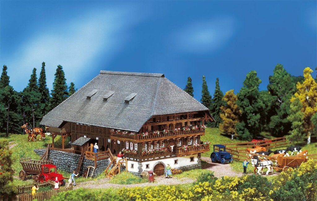 Faller: Zwarte Woud boerderij NIEUW, Overige merken, Gelijkstroom of Wisselstroom, Brug, Tunnel of Gebouw, Nieuw