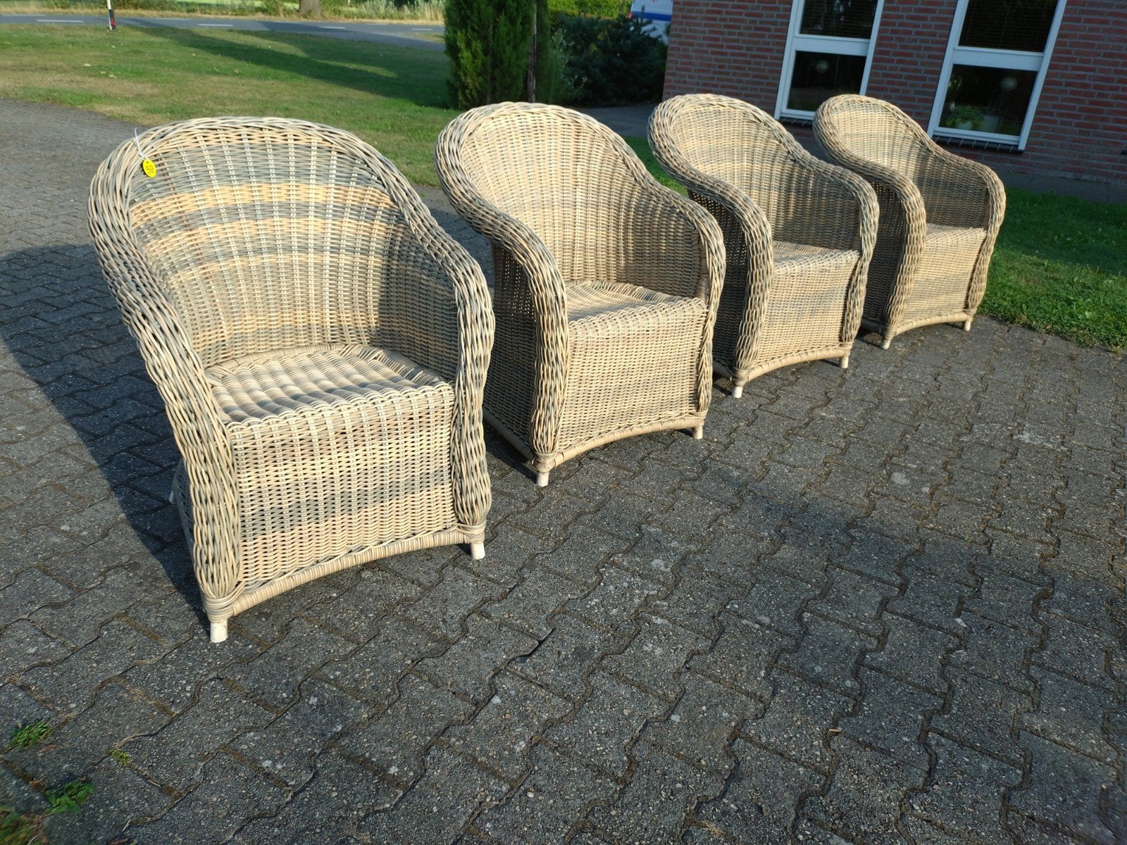 Set van 4 mooie landelijke Applebee tuinstoelen, Ophalen, Gebruikt, Kunststof