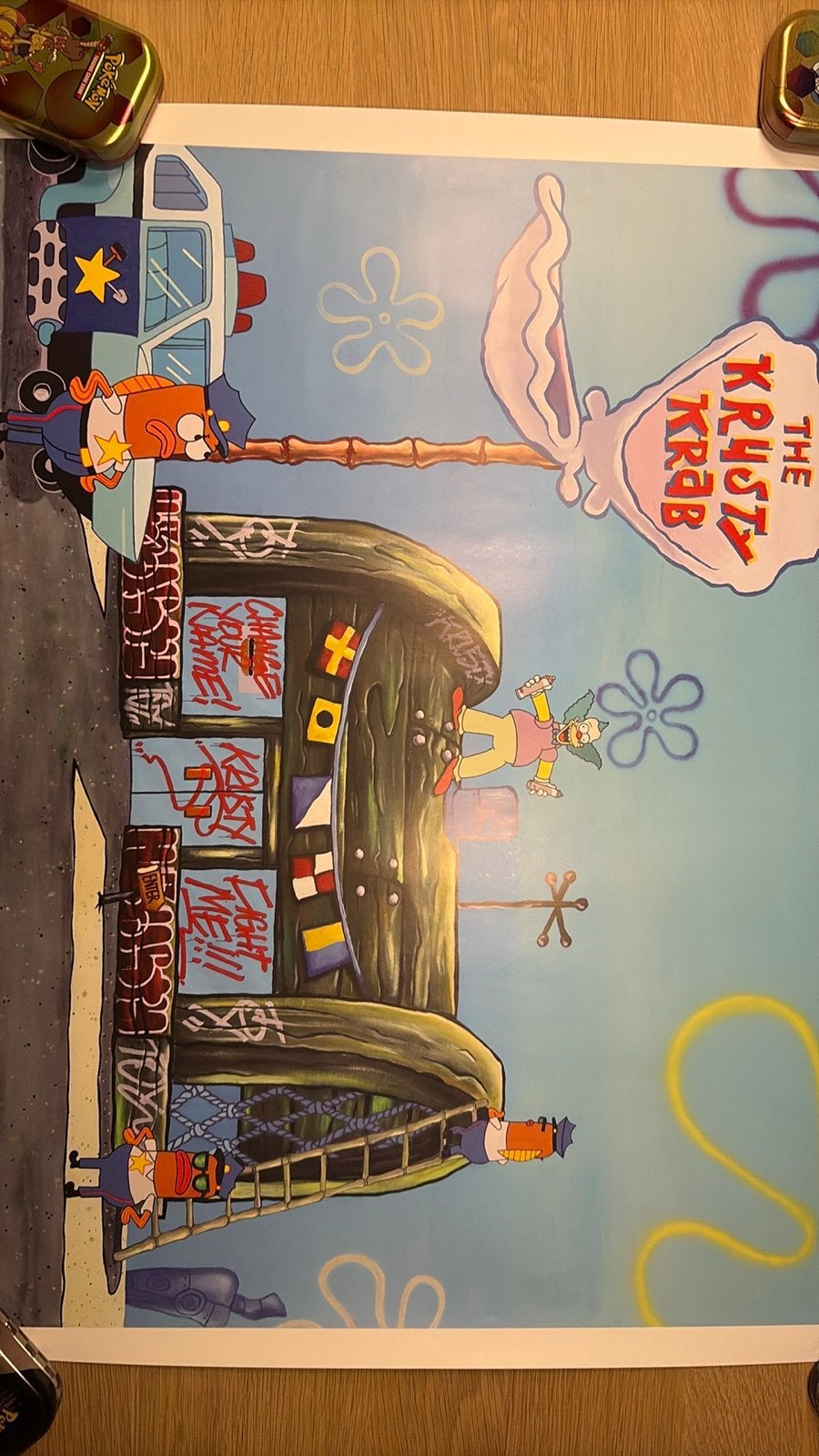 SpongeBob vs Simpsons Kunstwerk - Priestcorp Limited Edition, Ophalen of Verzenden