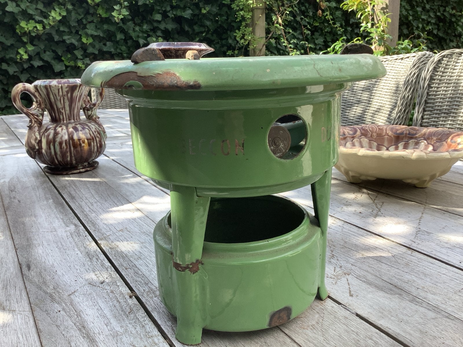 Vintage Petroleumstel Beccon Doetinchem, Ophalen of Verzenden