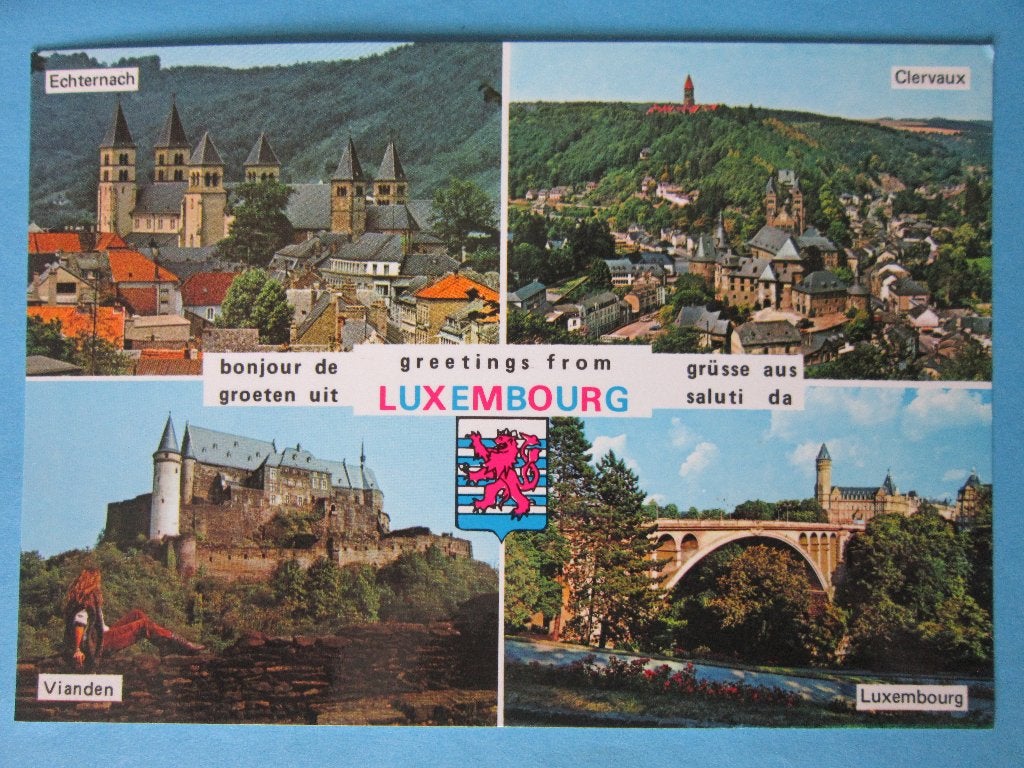 Ansichtkaart: Luxemburg, Groeten uit..., Ophalen of Verzenden, 1980 tot heden, Gelopen, België en Luxemburg