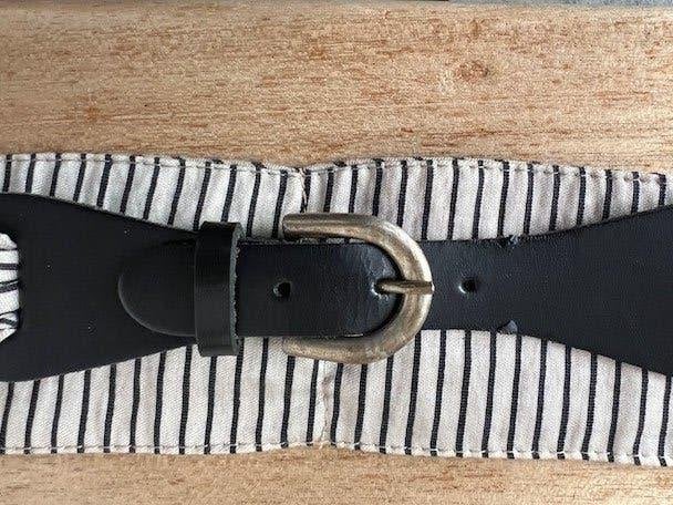 NIEUW SCARVA ceintuur katoen met gesp zwart met camel 44, Kleding | Dames, Overige kleuren, Verzenden, Scarva, Nieuw