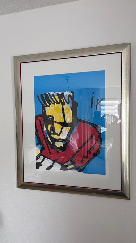 Herman Brood Poster “IK”, groot ingelijst., Antiek en Kunst, Kunst | Schilderijen | Modern, Ophalen