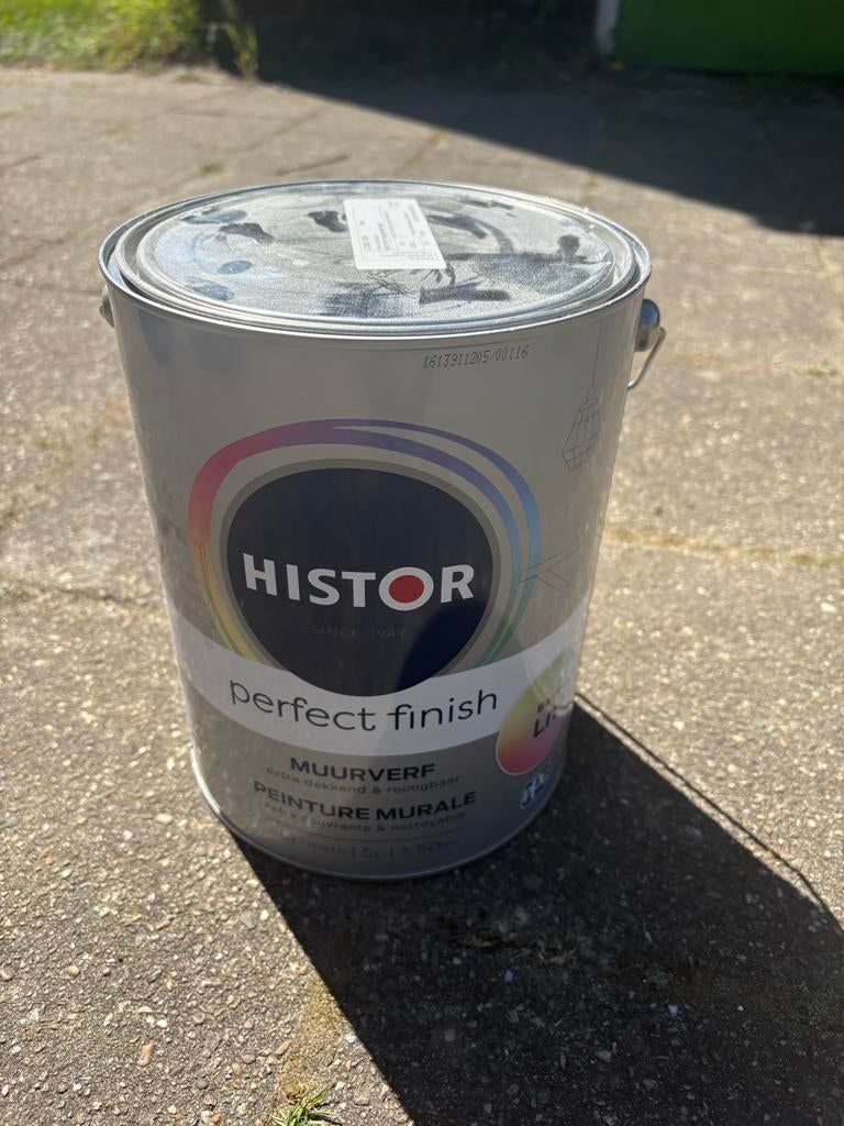 Nieuwe Histor Perfect Finish Muurverf Mat - Forel 5L, Overige kleuren, 5 tot 10 liter, Nieuw, Ophalen of Verzenden