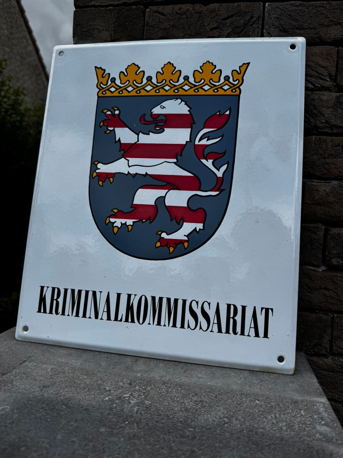 Mooi emaille bord, Verzenden, Marechaussee, Duitsland, Embleem of Badge