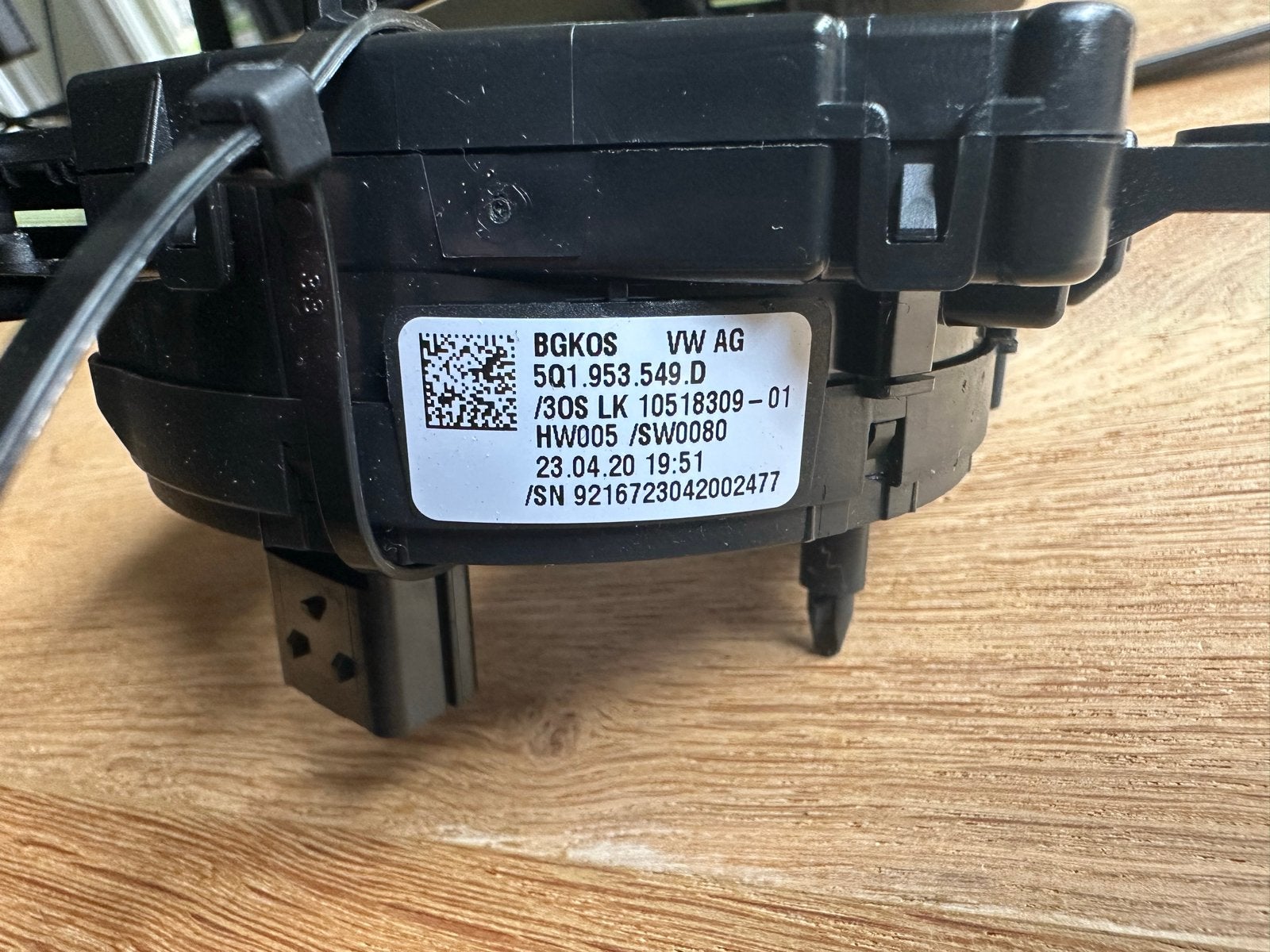 VW Golf R-line 2021 Sleepring Stuurwiel Module, Ophalen of Verzenden, Gebruikt, Volkswagen