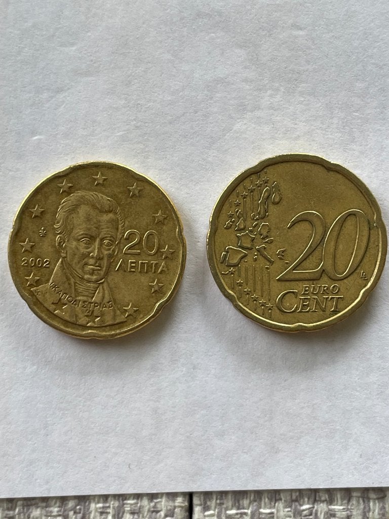 Griekenland 20 cent van 2002, Postzegels en Munten, Munten | Europa | Euromunten, Ophalen of Verzenden, Griekenland, 20 cent, Losse munt