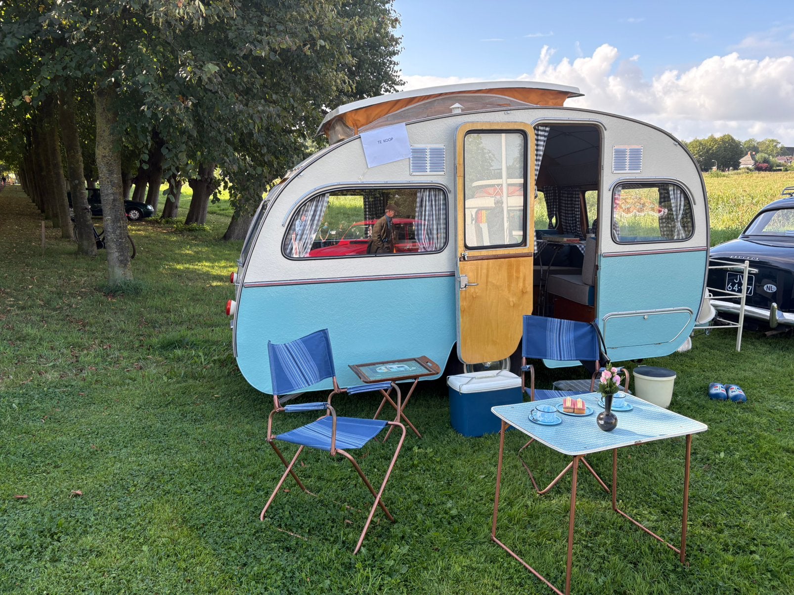 Unieke oldtimer caravan Otten Kruiser DS 1961, Caravans en Kamperen, Overige merken, Standaardzit, Dwarsbed, Particulier